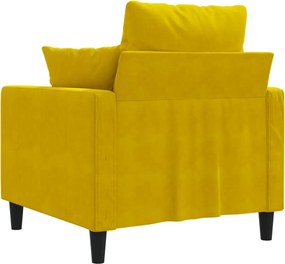vidaXL Πολυθρόνα Κίτρινο 60 εκ. Βελούδινη