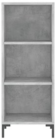 vidaXL Ντουλάπι Γκρι Σκυροδέματος 34,5x34x180 εκ. Επεξεργασμένο Ξύλο