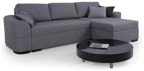 Γωνιακός καναπές κρεβάτι Taner, σκούρο γκρι 282x88x164cm Δεξιά γωνία – GRA-TED-035
