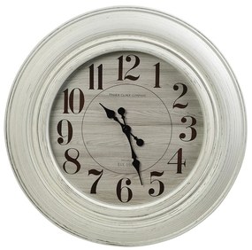 Ρολόι Τοίχου Polyresin Λευκό ESPIEL 76x4,9x76εκ. ROL626