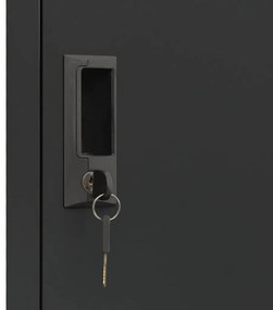 vidaXL Φοριαμός Ανθρακί 38 x 40 x 180 εκ. από Ατσάλι