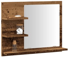 Ντουλάπι καθρέφτη μπάνιου Βελανιδιά τεχνίτη 60x10,5x45 cm