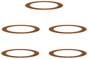 vidaXL Flat Δαχτυλίδι Δέντρου 5 τεμ Ø90/120 εκ. Ανθεκτικός Χάλυβας για κάθε Καιρό.