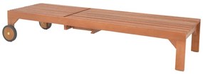 Ξαπλώστρα Sunnie meranti ξύλο σε φυσική απόχρωση 200x65x35εκ