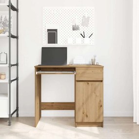 vidaXL Γραφείο Αρτισιανή Δρυς 86x49x76 εκ. από Επεξεργασμένο Ξύλο