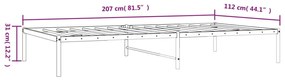 vidaXL Πλαίσιο Κρεβατιού Μαύρο 107 x 203 εκ. Μεταλλικό