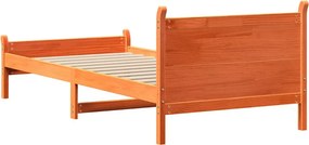 vidaXL Σκελετός Κρεβ. Χωρίς Στρώμα Καφέ Κεριού 75x190 εκ Μασίφ Πεύκο