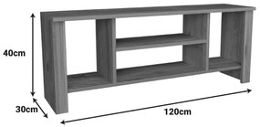 Έπιπλο τηλεόρασης Seref pakoworld σε oak απόχρωση 120x30x47εκ