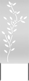 vidaXL Οθόνη Ιδιωτικότητας Κήπου Floral Ασημί 50 x 140 εκ