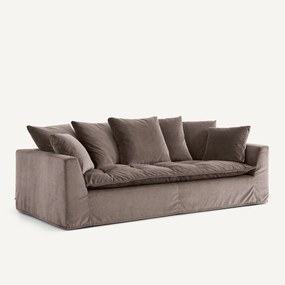 Καναπές με ταπετσαρία από λινό βελούδο, Otavia