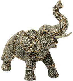 Διακοσμητικό Επιτραπέζιο Pearls Elephant 24x12x22.5εκ. - Μαύρο