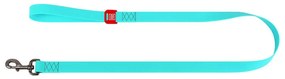 WAUDOG waterproof light accumulating dog leash 25mm wide, 183 cm long blue