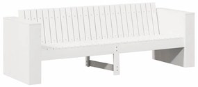 vidaXL Καναπές Κήπου Λευκό 185.5 x 60 x 62 εκ. Μασίφ ξύλο πεύκου