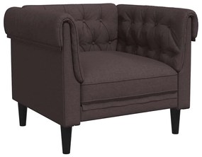 vidaXL Πολυθρόνα Chesterfield Σκούρο Καφέ Υφασμάτινη