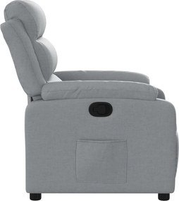 vidaXL Πολυθρόνα Ανακλινόμενη Ανοιχτό Γκρι Υφασμάτινη
