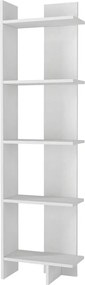 Βιβλιοθήκη Perla Megapap χρώμα λευκό 48x22x170εκ.
