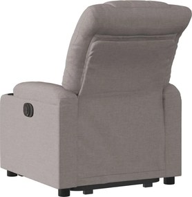 vidaXL Πολυθρόνα Ανακλινόμενη με Ανύψωση Χρώμα Taupe Υφασμάτινη
