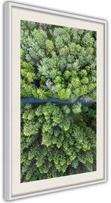 Αφίσα - Forest from a Bird's Eye View - 20x30 - Χρυσό - Με πασπαρτού