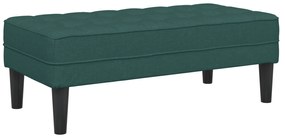 vidaXL Παγκάκι Σκούρο Πράσινο 113x57x39 εκ. Υφάσματος