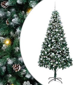vidaXL Τεχνητό Χριστουγεννιάτικο Δέντρο με 300 LED Πράσινο 210 cm