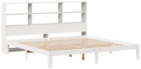 vidaXL Κρεβάτι Βιβλιοθήκη Χωρίς Στρώμα 180x200 εκ Μασίφ Ξύλο Πεύκου