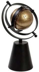Υδρόγειος Σφαίρα GOR113 9x2,5x13,5cm Black-Gold Espiel Polyresin