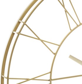 Ρολόι Τοίχου (Φ70) Αθόρυβο A-S 3D Metal Clock Gold 166977B