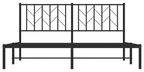 Πλαίσιο Κρεβατιού με Κεφαλάρι Μαύρο 160 x 200 εκ. Μεταλλικό - Μαύρο