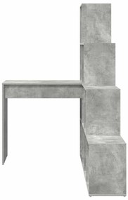 vidaXL Γωνιακό γραφείο Γκρι σκυροδέματος 101.5 x 149.5 x 149.5 εκ.