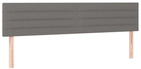 vidaXL Κρεβάτι Boxspring με Στρώμα Σκούρο Γκρι 120x190 εκ Υφασμάτινο