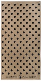 Πετσέτα Θαλάσσης 4071 Taupe-Black Greenwich Polo Club Beach 90x170cm 100% Cotton
