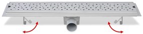 vidaXL Σιφόνι Ντουζιέρας Γραμμικό Φυσαλίδες 630x140 χιλ. Ανοξ. Ατσάλι