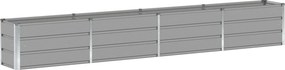 vidaXL Γλάστρα Ανοιχτό γκρι 320 x 40 x 45 cm Ατσάλι