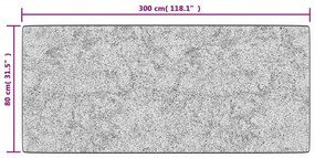 vidaXL Χαλί Πλενόμενο Αντιολισθητικό Γκρι 80 x 300 εκ.