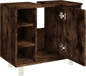 vidaXL Ντουλάπι Μπάνιου Καπνιστή Δρυς 60x32x53,5 εκ Επεξεργασμένο Ξύλο