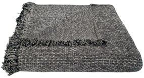 Ριχτάρι Acrylic-Polycotton Πολυθρόνας 180x180εκ. Σενίλ Ψάθα Light Grey Komvos Home 7045512-7