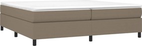 vidaXL Κρεβάτι Boxspring με Στρώμα Taupe 200x200 εκ. Υφασμάτινο