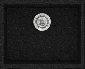 Kitchen Sink Sanitec Classic 341 Inset 50x40 cm Metallic Space