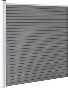 vidaXL Πάνελ Περίφραξης Γκρι 699 x 186 εκ. από WPC
