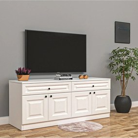 Stewehome Έπιπλο τηλεόρασης με ράφι Λευκό 70x24x10 cm