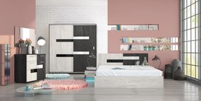 Σετ κρεβατοκάμαρας Vega silk nero/silk light 160x200 DIOMMI 33-115 DIOMMI-33-115
