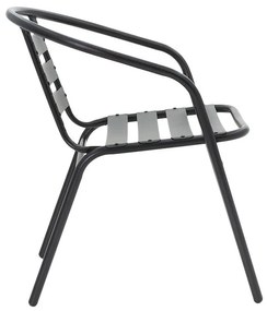 Καρέκλα - Πολυθρόνα Tade στοιβαζόμενη μέταλλο μαύρο 54x58x73 εκ. 54x58x73 εκ.