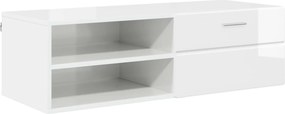 vidaXL Ξύλινο Ντουλάπι 100,5 x 39 x 30 εκ Υψηλής γυαλάδας λευκό