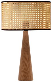 Intrahome Επιτραπέζιο φωτιστικό Retroa Intrahome ξύλο οξιάς και pe rattan σε φυσικό χρώμα Φ24x38εκ | SKU: INTRAPA-313111241