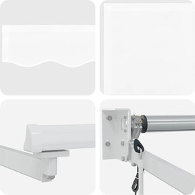 vidaXL Ηλεκτρικό Αναδιπλούμενο Σκίαστρο Λευκός 3 x 2,5 μ