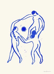 Πόστερ My Sisters - Λευκό Μπλε 50 x 70 cm THE POSTER CLUB