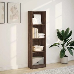 vidaXL Βιβλιοθήκη Καφέ Δρυς 40x24x143 εκ. από Επεξεργασμένο Ξύλο
