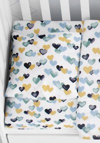 DIMcol ΜΑΞΙΛΑΡΟΘΗΚΗ ΕΜΠΡΙΜΕ ΒΡΕΦ Cotton 100% 35Χ45 Hearts 11 Grey-Green 1915817707801188