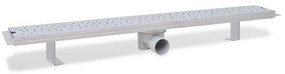 vidaXL Σιφόνια Ντουζιέρας Γραμμικά 2 τεμ. 830x140 χιλ. Ανοξείδ. Ατσάλι