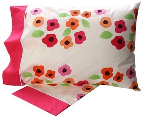 Σετ Σεντόνια Cotton Feelings εμπριμέ 529 Pink Μονό (160x260)